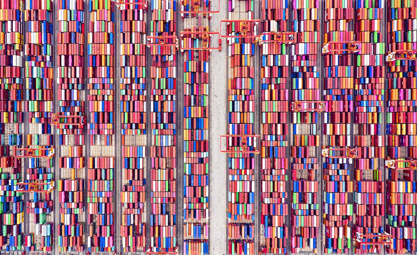 Shipping containers in Shanghai China