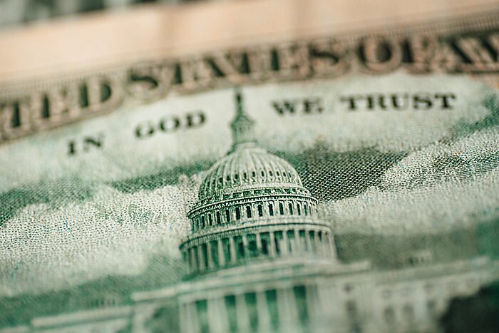 Capital Building with money