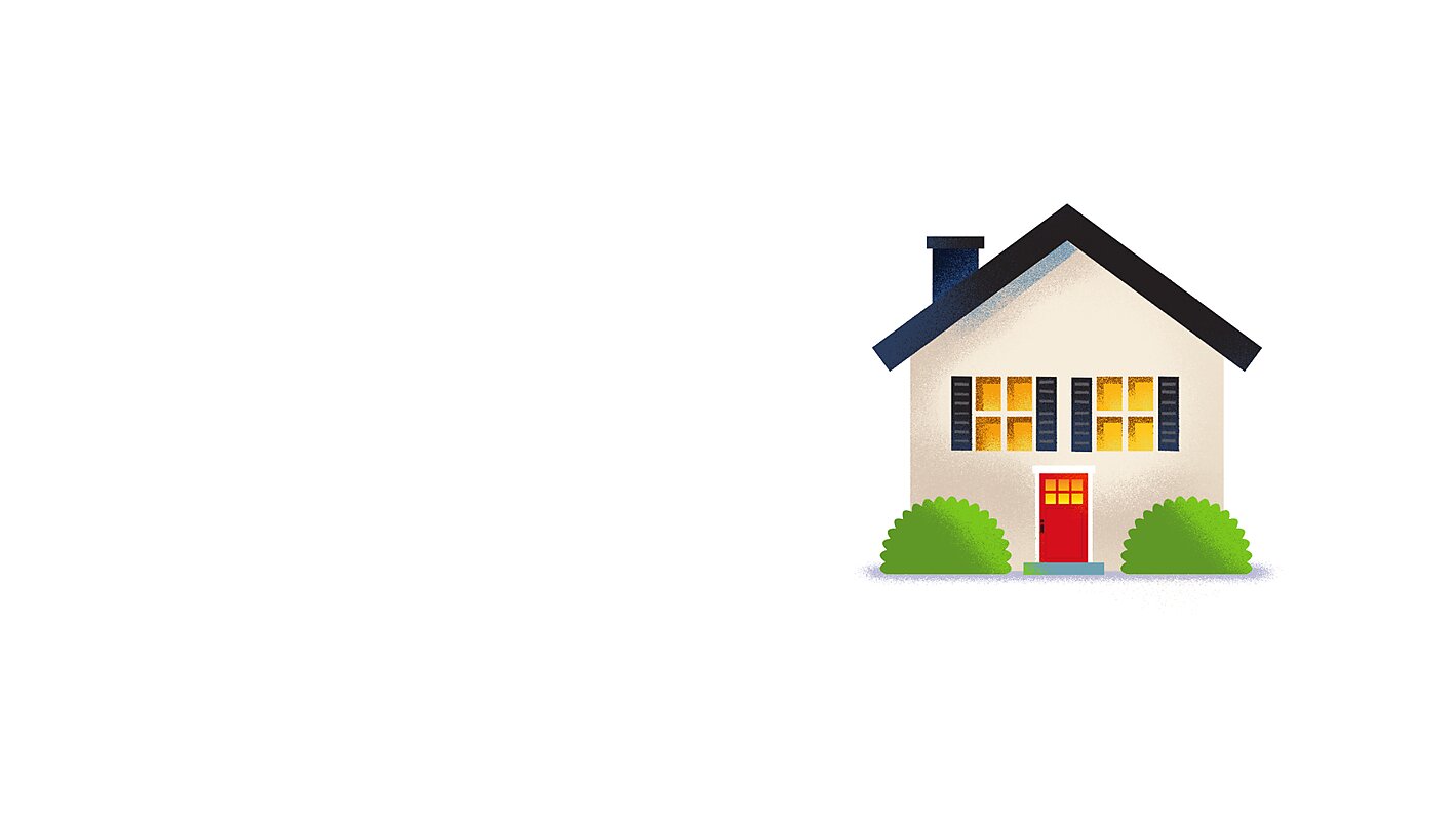 Illustration of a single family home.