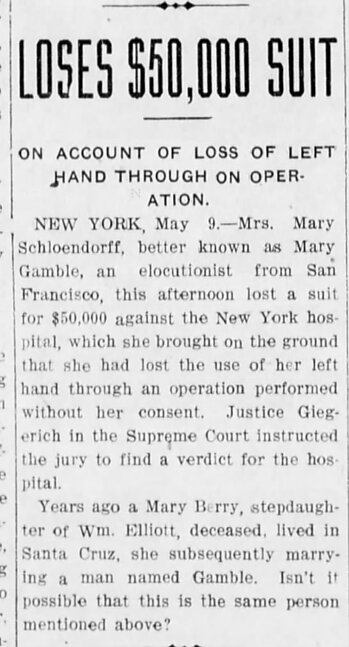 Mary Schloendorff informed consent