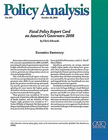 Fiscal Policy Report Card on America's Governors 2008 Cover