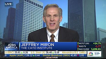 Jeffrey Miron representing the Cato Institute on TV