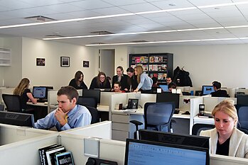 Students in the Student Center