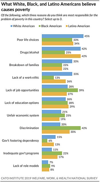 What White, Black, and Latino Americans Believe Causes Poverty
