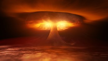 Artist's interpretation of a nuclear mushroom cloud