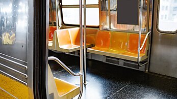 Empty New York City Subway Car