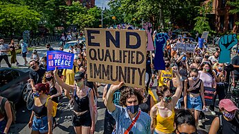 Protestors marching to end qualified immunity