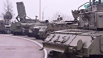 Russia tanks and war vehicles