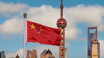 Chinese flag Shanghai