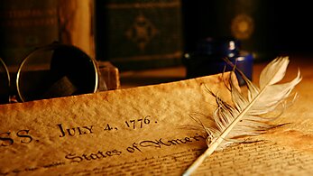 Declaration of Independence with Quill 