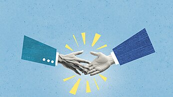 Two businessmen shaking hands