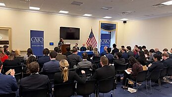 Pictured left to right: Romina Boccia, Adam Michel, Dominik Lett, and Michael Cannon