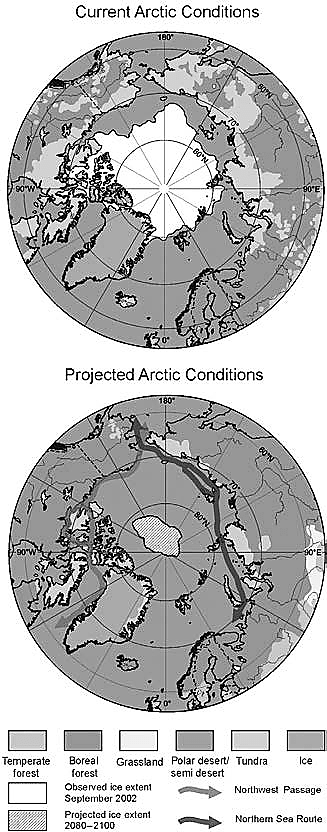 Minimum Extent of Sea Ice for Arctic Regions