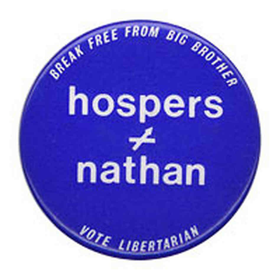 Hospers-Nathan campaign button 1972