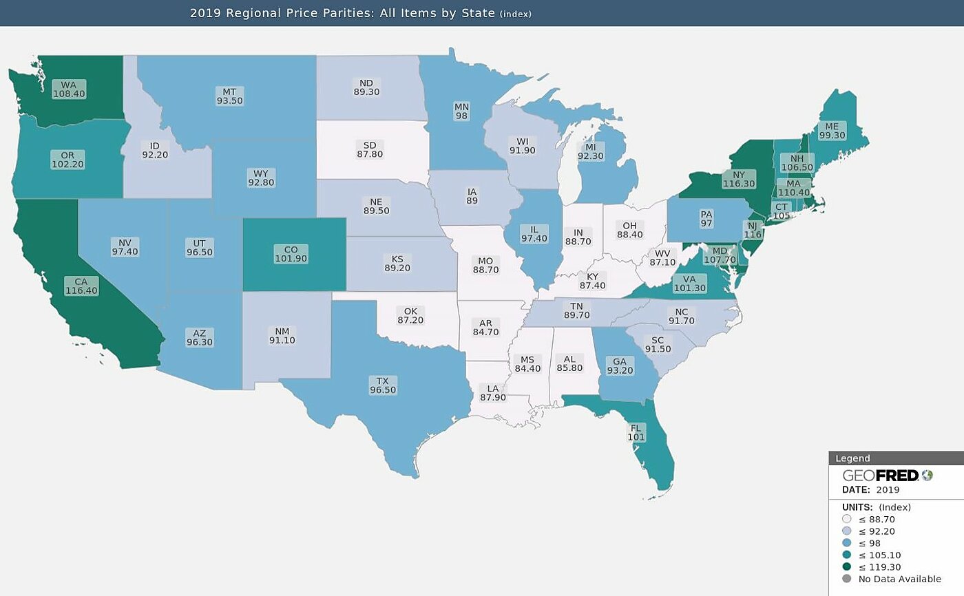 regional price parity map