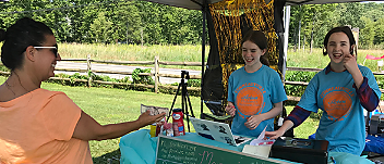 A booth at an Acton Children's Business Fair