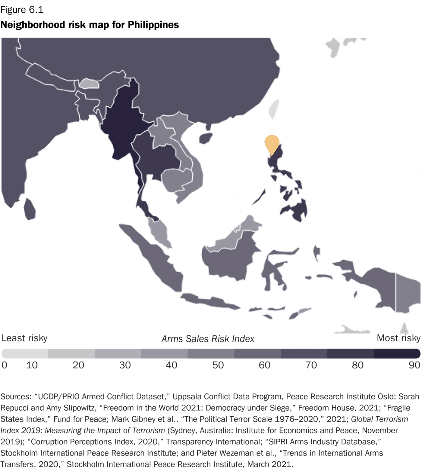 Neighborhood risk map for Philippines
