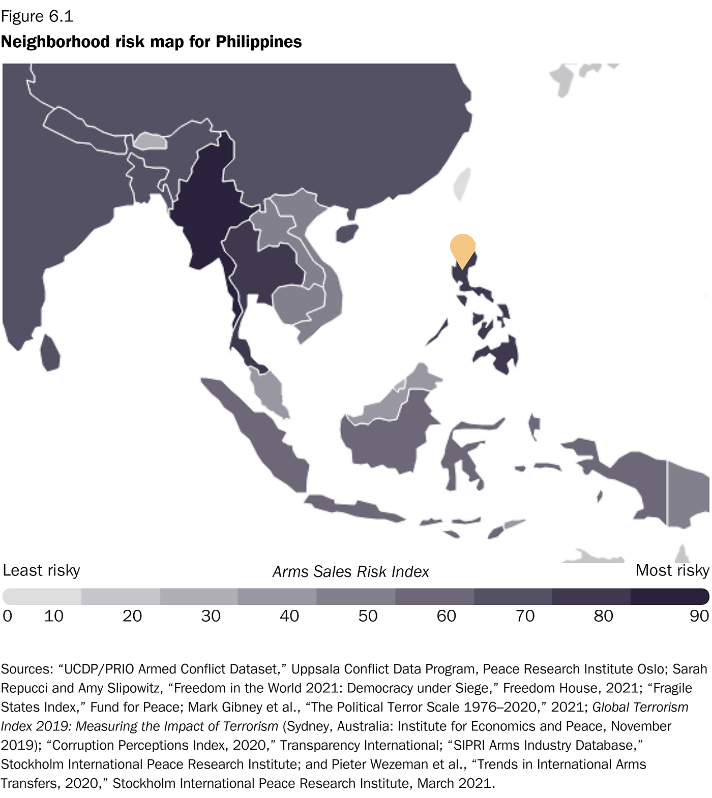 Neighborhood risk map for Philippines
