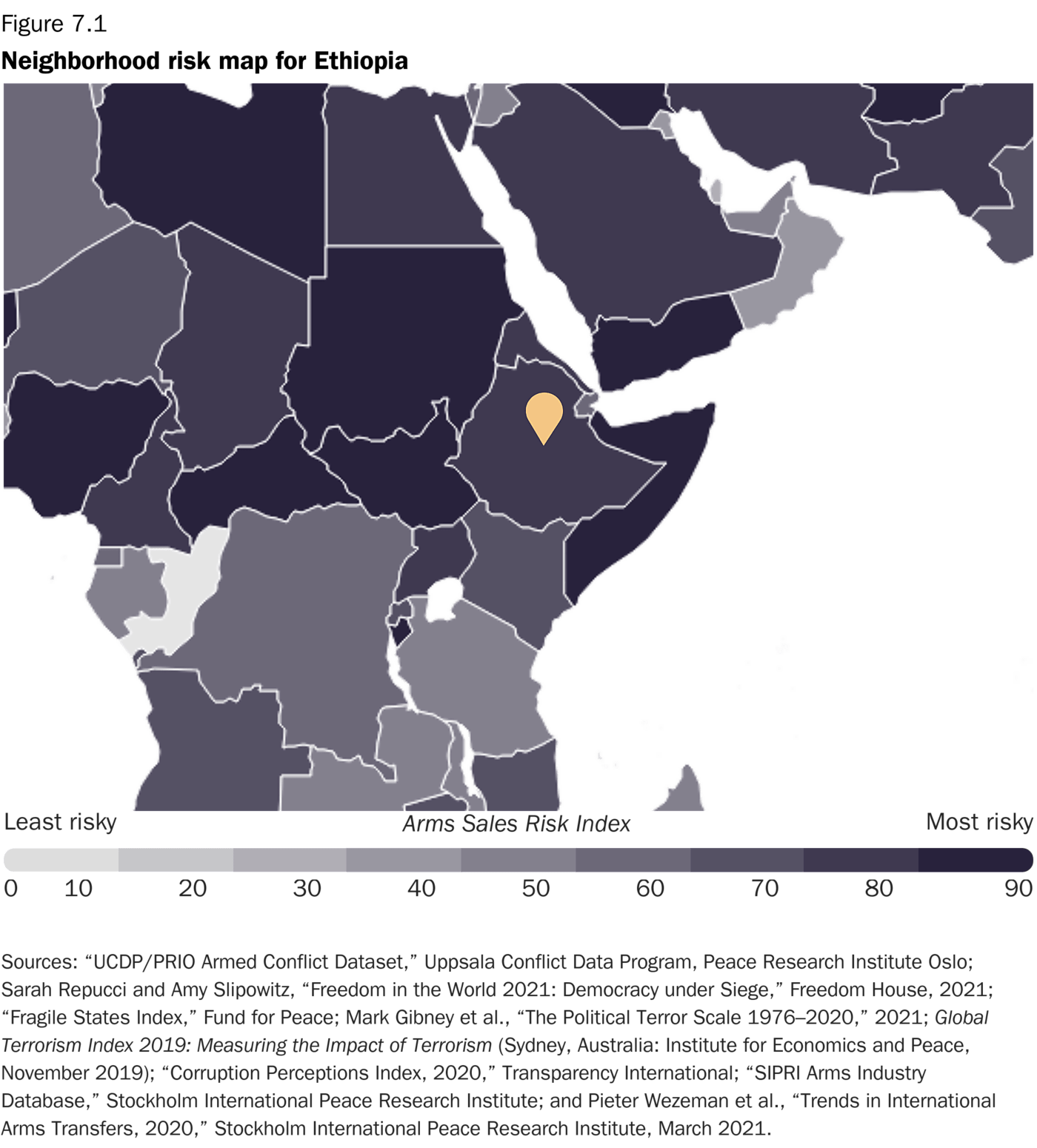 Neighborhood risk map for Ethiopia