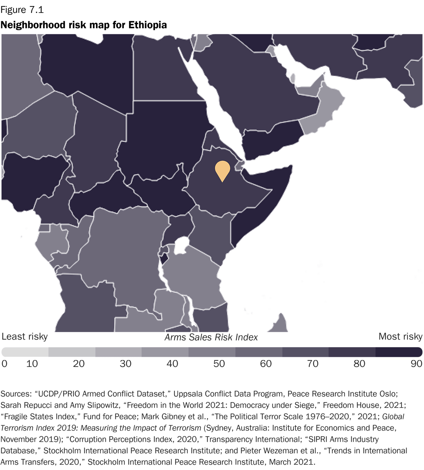 Neighborhood risk map for Ethiopia