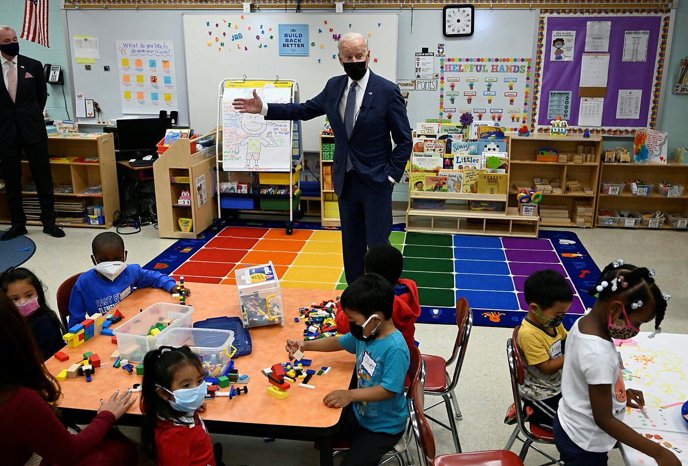 Biden visits a preschool to promote Built Back Better