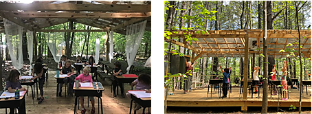 Outdoor classroom at the Garden School