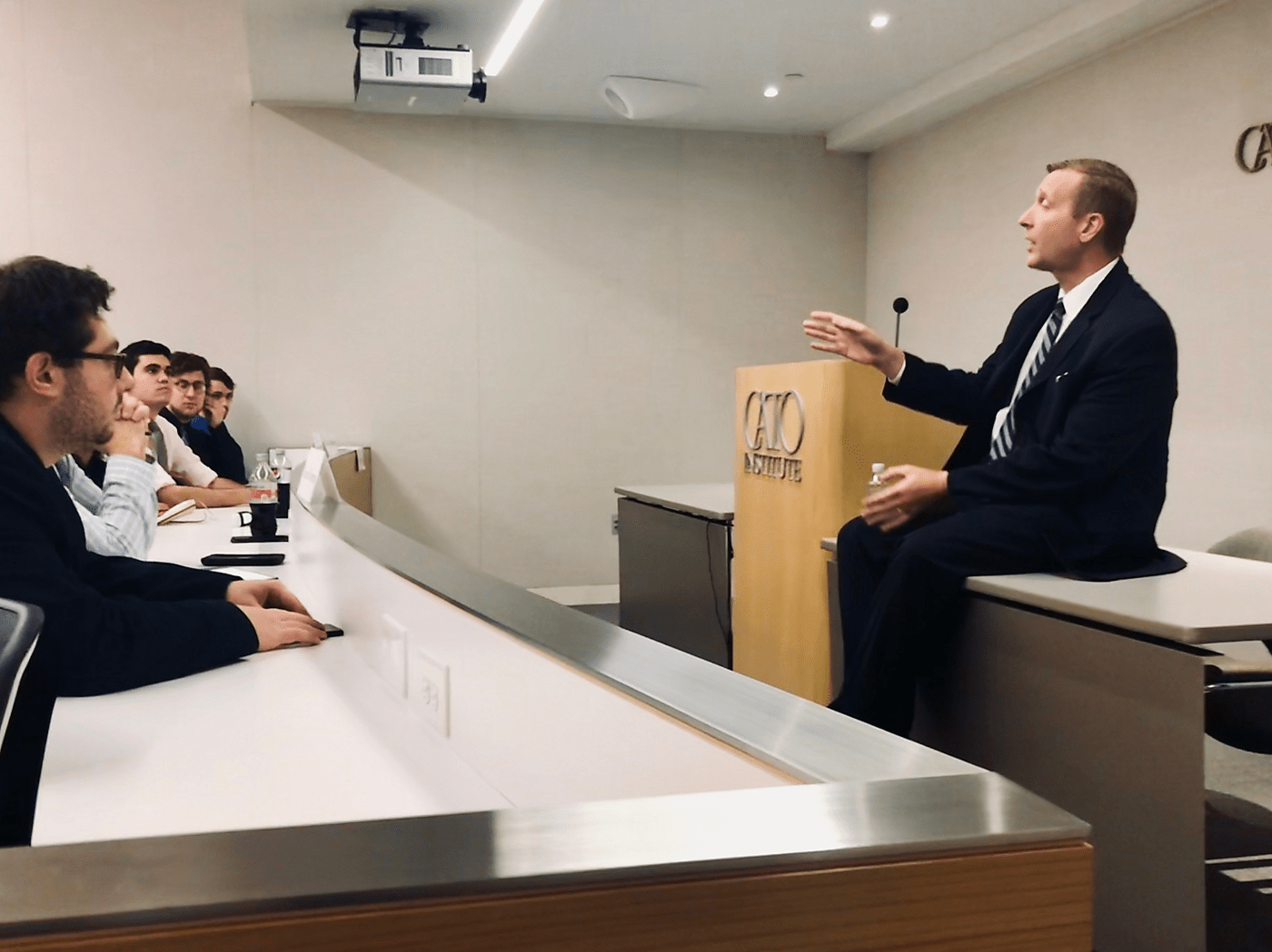Interns at a lecture