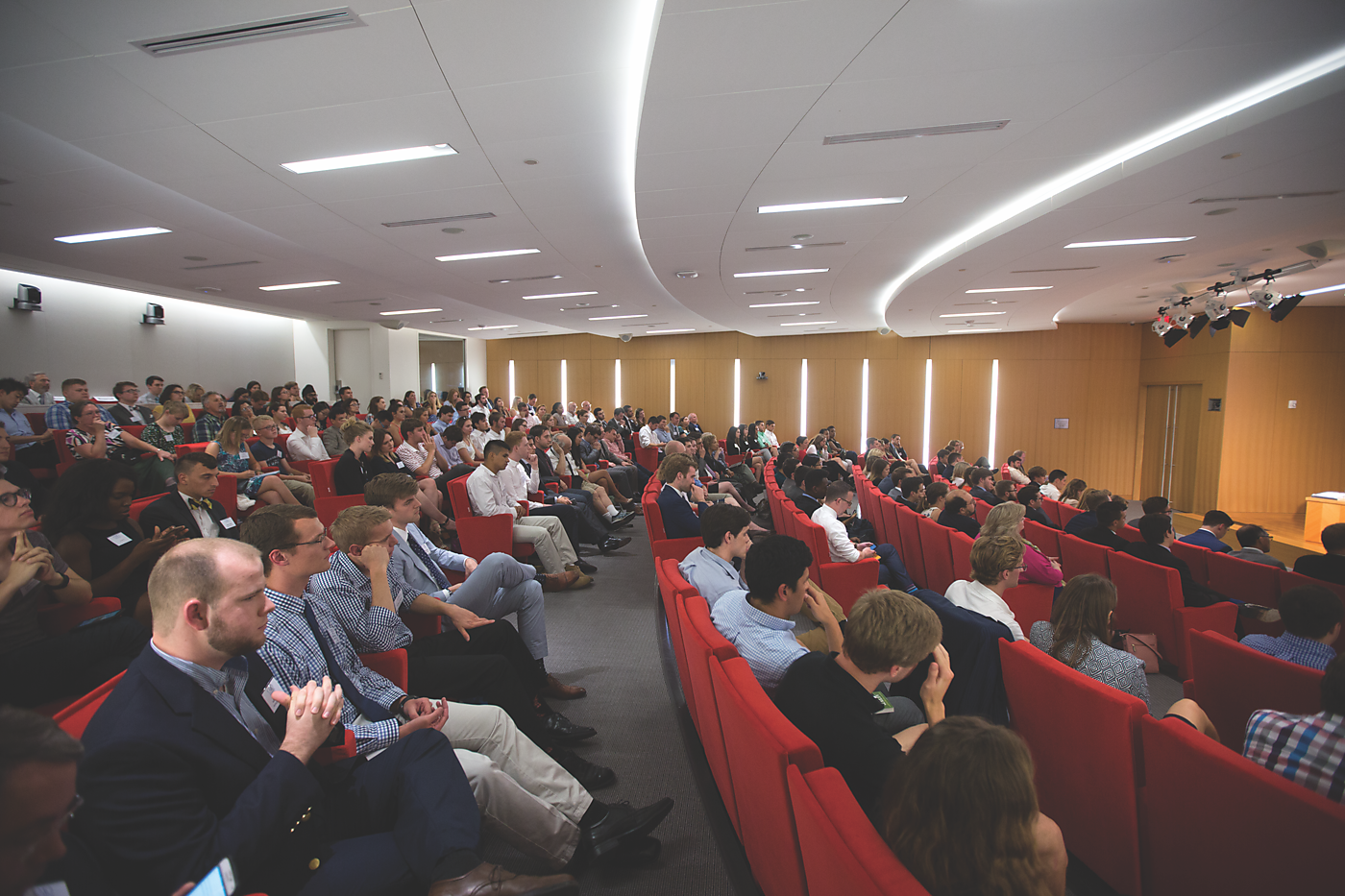 Interns in an auditorium