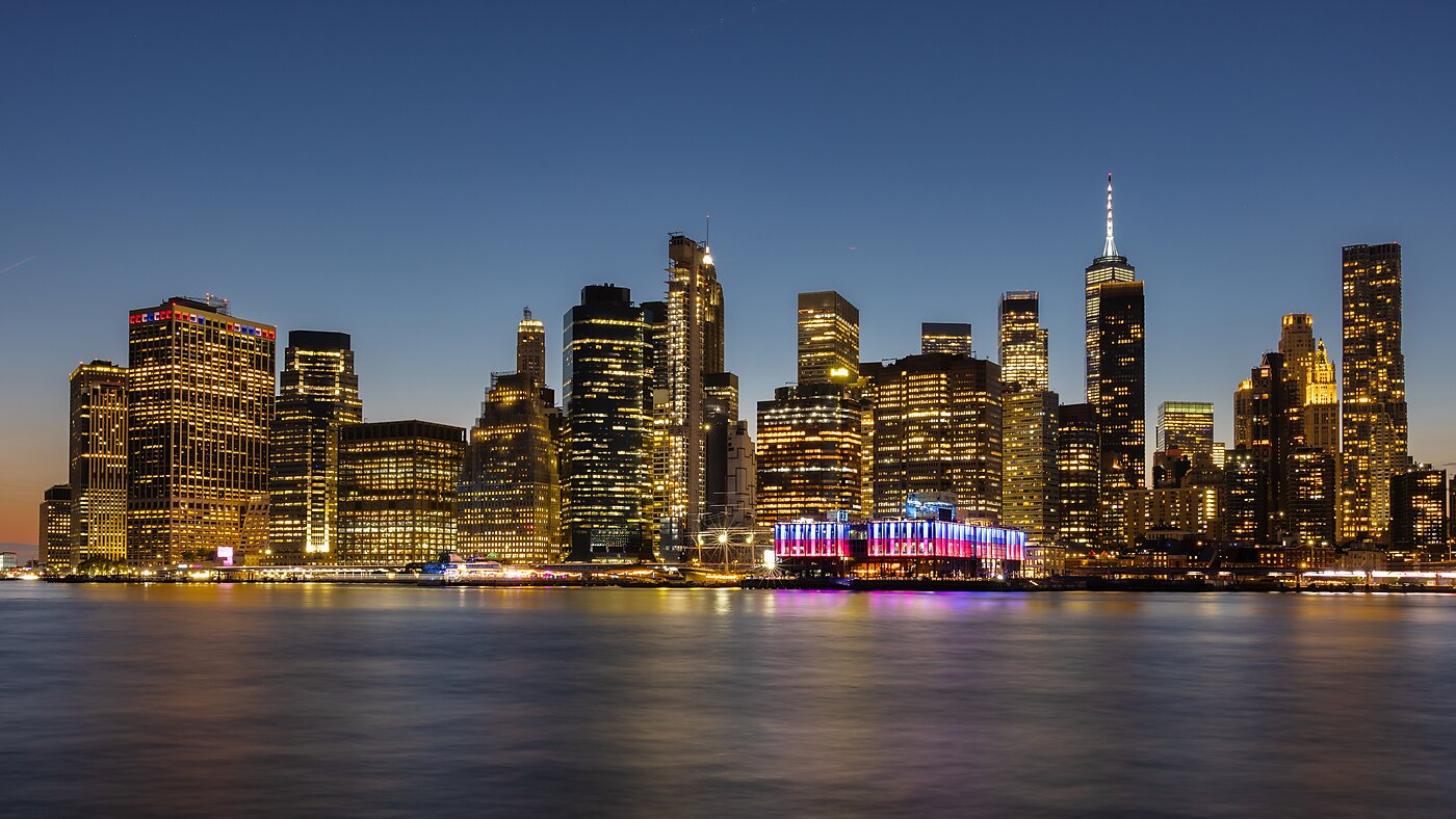 New York City skyline at night