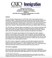 Statement on H.R. 5038, the Farm Workforce Modernization Act of 2019