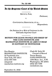 <em>Fair v. Continental Resources</em> Cover
