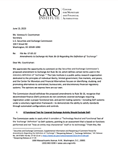 Public Comments Re: Amendments to Exchange Act Rule 3b-16 Regarding the Definition of “Exchange” cover