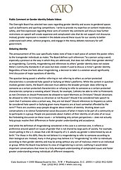 Public Comment on Gender Identity Debate Videos  - pub image
