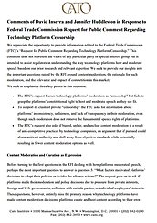 Public Comment Re: Technology Platform Censorship - cover