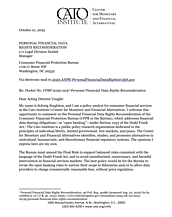 Public Comment Personal Financial Data Rights Reconsideration cover